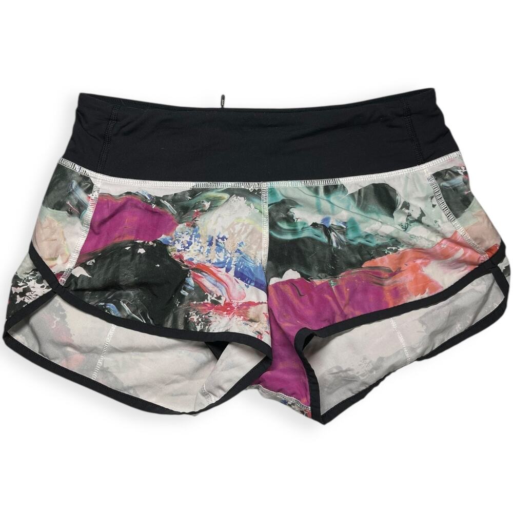 Lululemon Run Pigment Wave Speed Short 4 Way Stretch 2.5" Inseam Womens Running